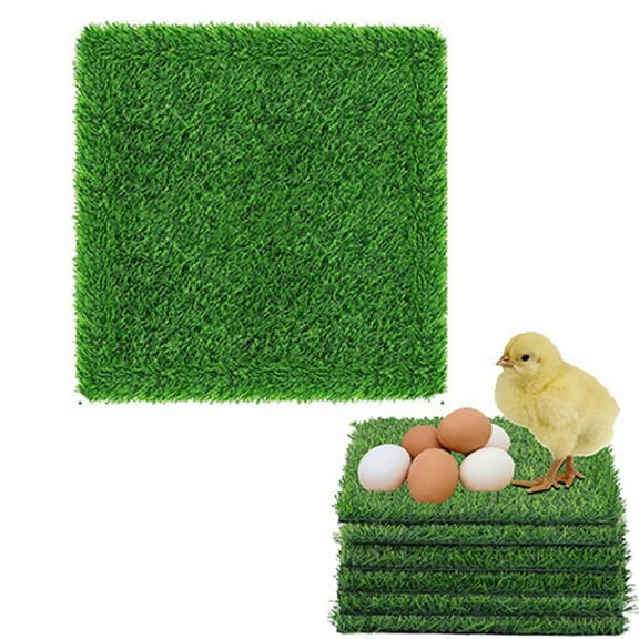 Chicken Nesting Box Mat, 30x30cm, Artificial Grass Liner, Comfortable Hen Nesting Pad, Easy to Clean for Indoor Outdoor Use