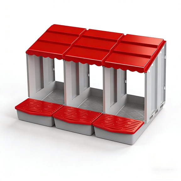 Chicken Nesting Box (Three) Efficiently collects and Protects Eggs Simple Installation Durable and Sturdy Easy to Clean Weatherproof Against rain and Snow