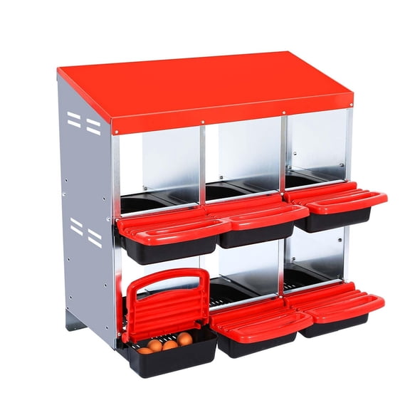 Chicken Nesting Boxes - 6 Compartments/8-Compartment10-Compartment Metal Hen Laying Boxes With Lockable Lid,Laying Boxes for Hens & for Egg Collection & Protection - Protect Eggs