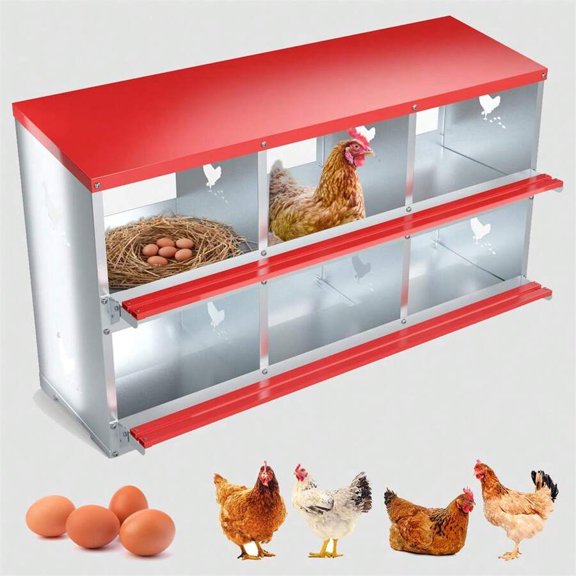 Chicken Nesting Boxes For Laying Eggs, 6 Compartments/ 8 Compartments Nesting Boxes To Collect & Protect Eggs, Chicken Laying Boxes For Hens