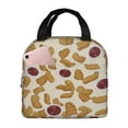 thumbnail image 1 of Chicken Nugget Pattern Lunch Bag Reusable Insulated Tote Box Leakproof Thermal Cooler For Office Work Shopping Picnic Camping Or Travel, 1 of 7