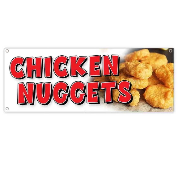 Chicken Nuggets 13 oz Vinyl Banner With Metal Grommets