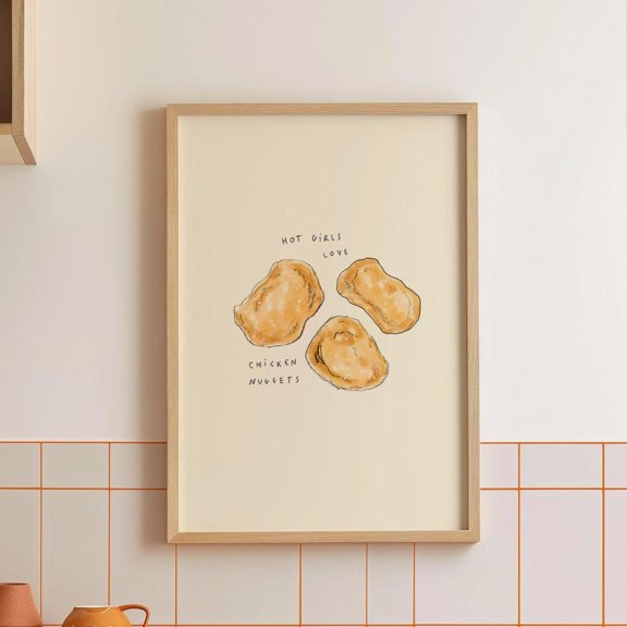 Chicken Nuggets Food Lover Wall Art Home Decor