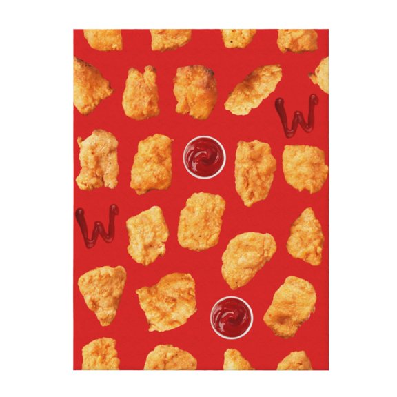 Chicken Nuggets Food Pattern Throw Blanket Soft Sofa Bed Fleece Blankets For Men Women Boy Girl Gifts Blankets 50"X40"