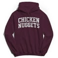 thumbnail image 1 of Chicken Nuggets Graphic Maroon Men's Cotton Pullover Hoodie, 1 of 1
