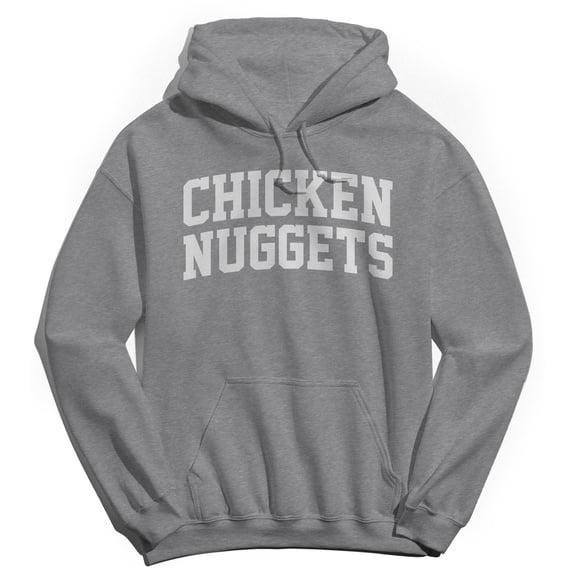 Chicken Nuggets Graphic Sport Grey Men's Cotton Pullover Hoodie