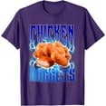 thumbnail image 1 of Chicken Nuggets Heavy Metal Funny Nug Lover Softstyle Unisex T-Shirt,Purple Color,Size YS, 1 of 5