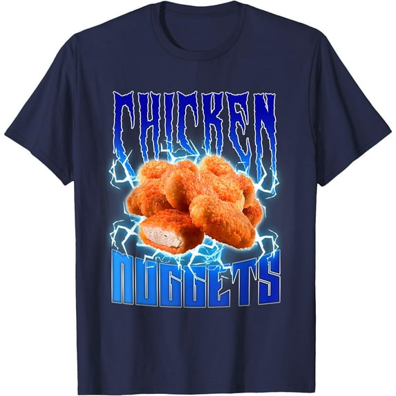 Chicken Nuggets Heavy Metal Funny Nug Lover Softstyle Unisex T-Shirt