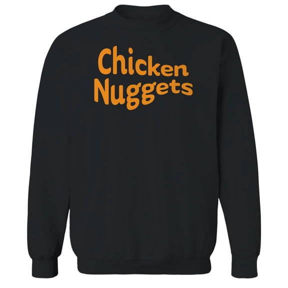 Chicken Nuggets Humor Graphic Black Men's Crewneck Sweatshirt