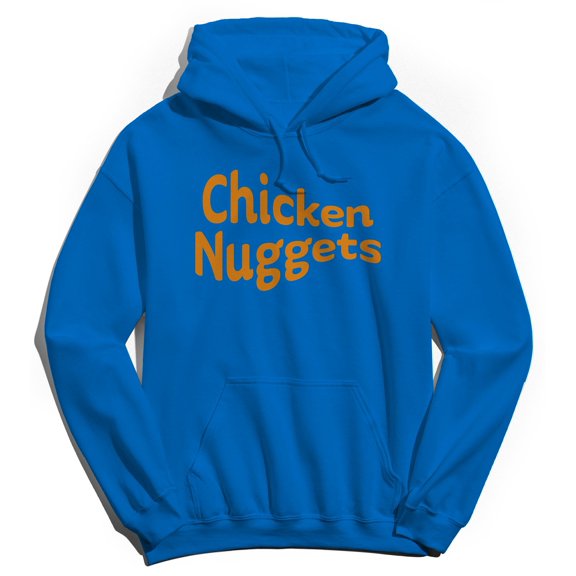 Chicken Nuggets Humor Graphic Royal Men's Crewneck Sweatshirt Hoodie