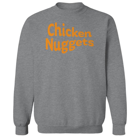Chicken Nuggets Humor Graphic Sport Grey Men's Crewneck Sweatshirt
