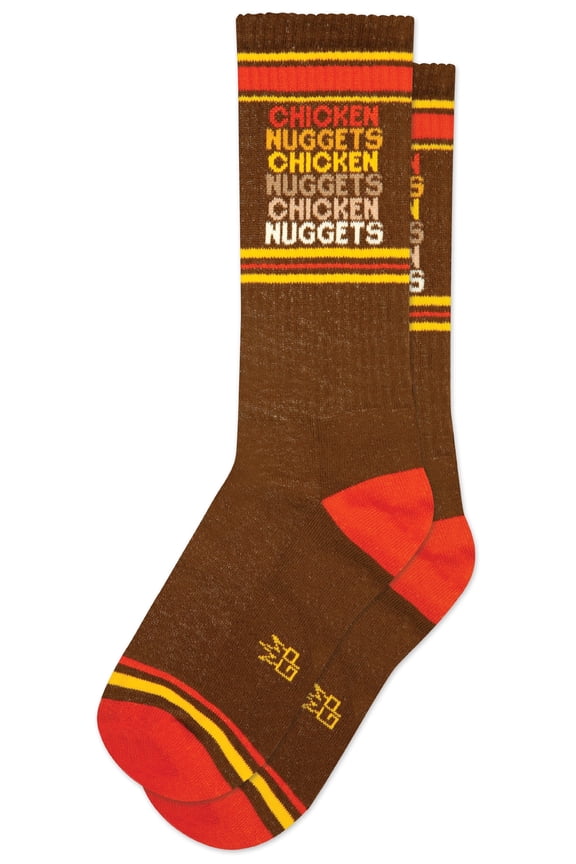 Chicken Nuggets, Gumball Poodle Novelty Gift Socks for Men, Women and Teens, Unisex Crew Socks ( Made in the USA )