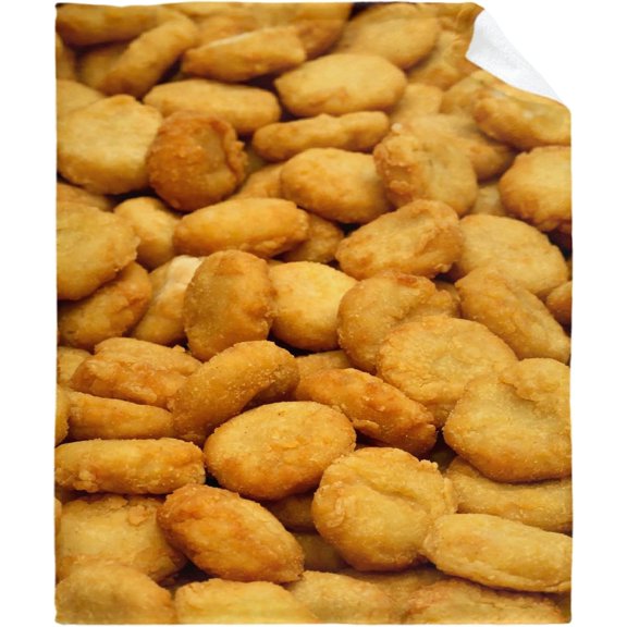 Chicken Nuggets Throw Blanket - \u200bSuper Soft Flannel Fleece Blanket for Gifts,Bedding Quilt Home Decor for Couch Sofa Bed All Season 30"x40" for Toddlers Pets