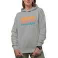 thumbnail image 1 of Chicken Nugs and Mama's Hugs Saying, Groovy Retro Wavy Text Merch Gift, Heather Grey Hooded Sweatshirt or Hoodie, Small, 1 of 5
