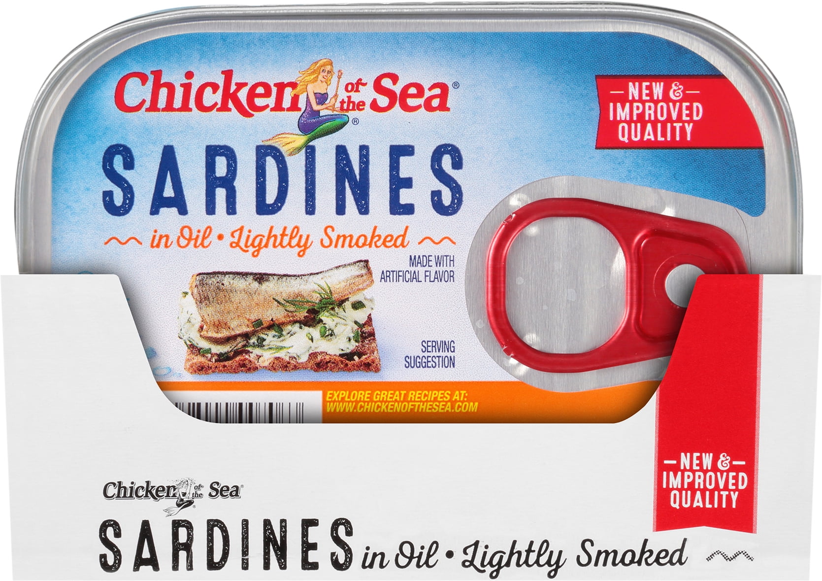 Chicken Of The Sea Lightly Smoked Sardines In Oil, Fish Food, 3.75 oz ...