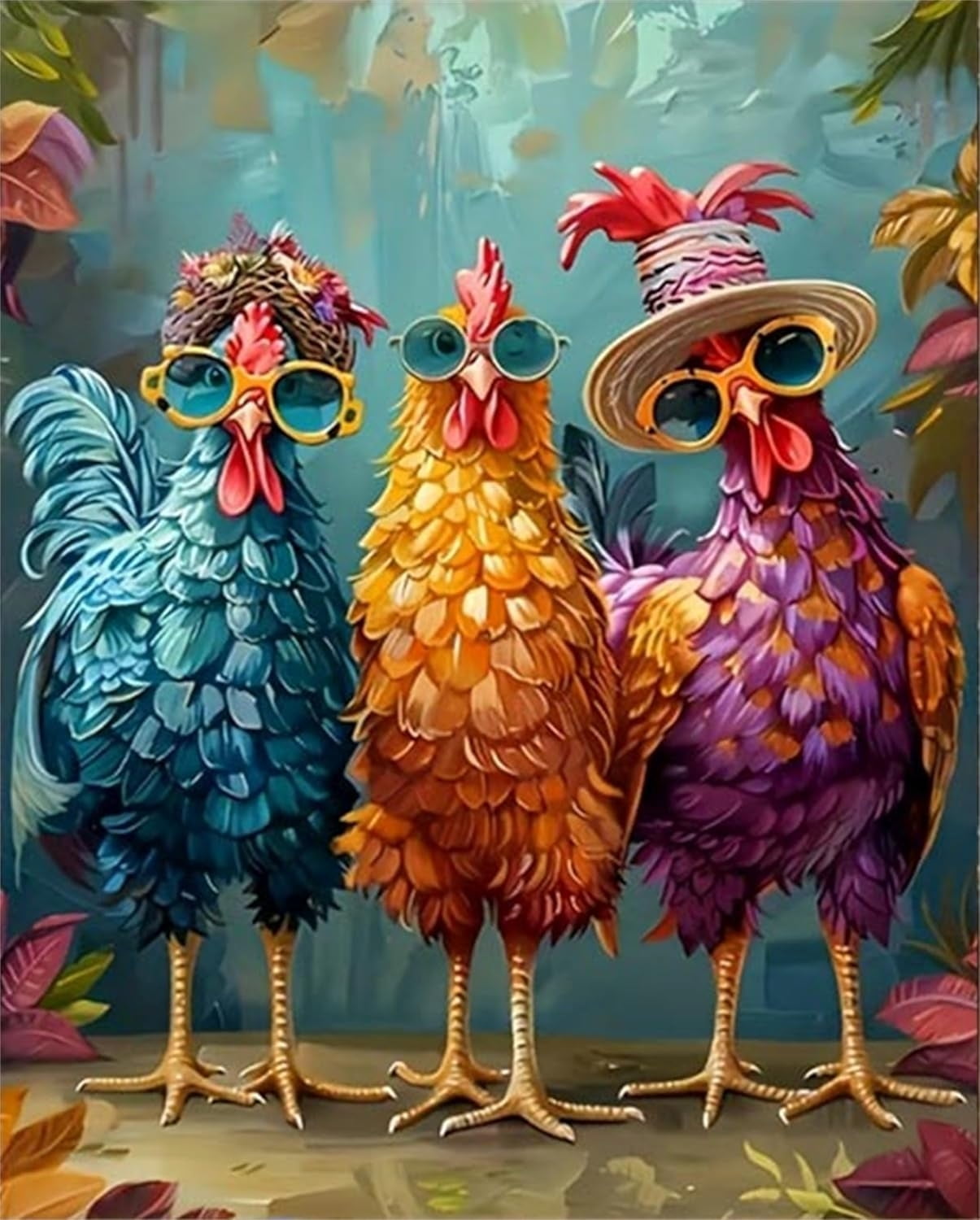Chicken Paint by Numbers Kits for Adults,Paint by Numbers on