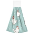 thumbnail image 1 of Chicken Pattern Hand Towels 2 Pack Quick Dry Velvet Soft with Velcro Kitchen Bath 14x18in, 1 of 7