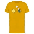 thumbnail image 1 of Chicken, Pencil And Book Flying T-Shirt Men -Image by Shutterstock, Male XX-Large, 1 of 2