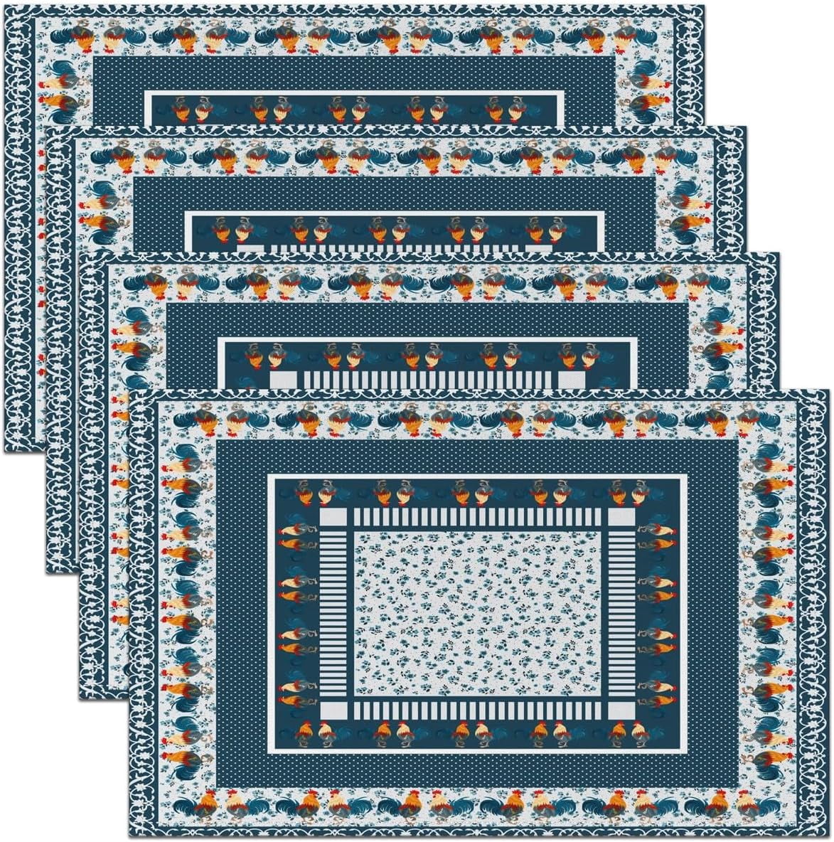 Chicken Mat Chicken Placemats Set of 4 12