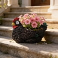 thumbnail image 1 of Chicken Planter, Hen Planter Cute Resin Flower Pot with Auto Light Sensing Solar Light for Outdoor Garden Backyard Patio (Black), 1 of 6