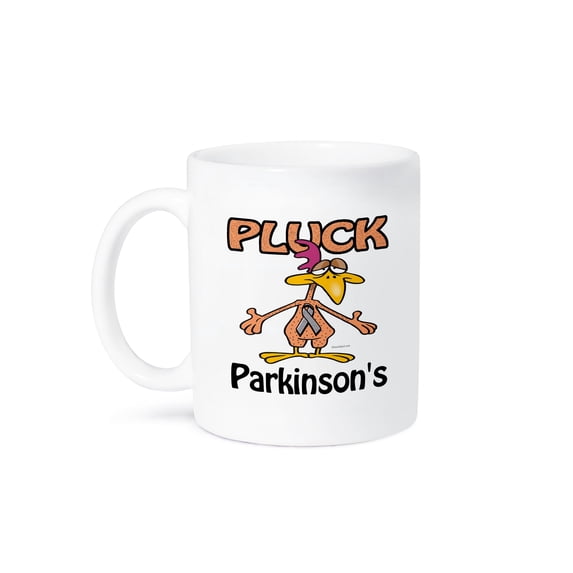 3dRose, Chicken Pluck Parkinsons Disease Awareness Ribbon Cause Design, 15oz Mug