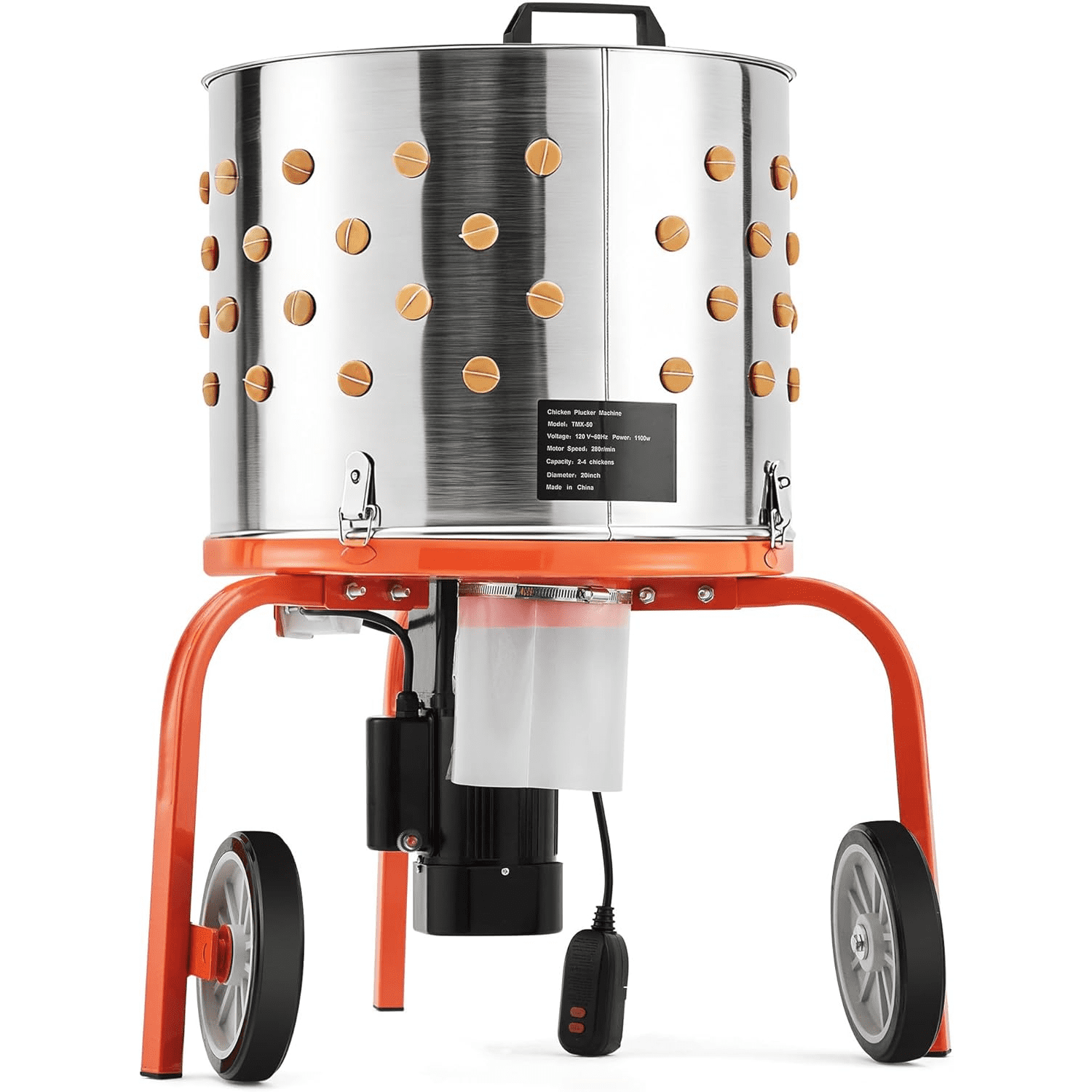 Chicken Plucker Machine with 15.7 in Drum, 550W & 280RPM Electric ...