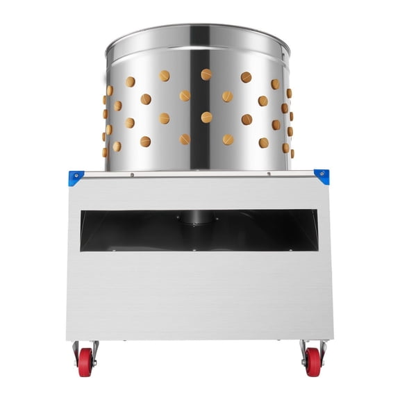 Chicken Plucker Machine 23.6", 2200W Electric Poultry Plucker with Wheels - Fast Feather Removal for Chickens, Ducks, Turkeys - 2-4 Birds Capacity