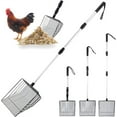 thumbnail image 1 of Chicken Poop Scooper,NOGIS 3 in 1 Adjustable Metal Long Handle Litter Scooper,Chicken Coop Cleaning Tools Scooper for Sifting Chicken Sand and Wood Shavings,Poop Shovel Chicken Coop Accessories, 1 of 7