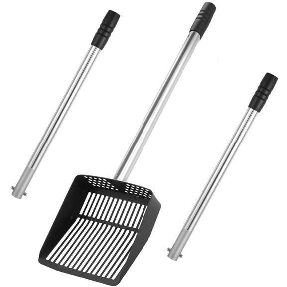 Chicken Poop Scooper Stainless Steel Handle Non Stick Detachable Cat Litter Sifter Extendable Long Chicken Cage Children's Beach Shovel