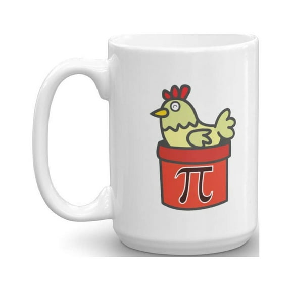 Chicken Pot Pie Coffee & Tea Gift Mug, Best Cute Math Pun Gifts for Him, Her, Men & Women Math Teacher, Geek, Nerd or Student and Foodie (15oz)