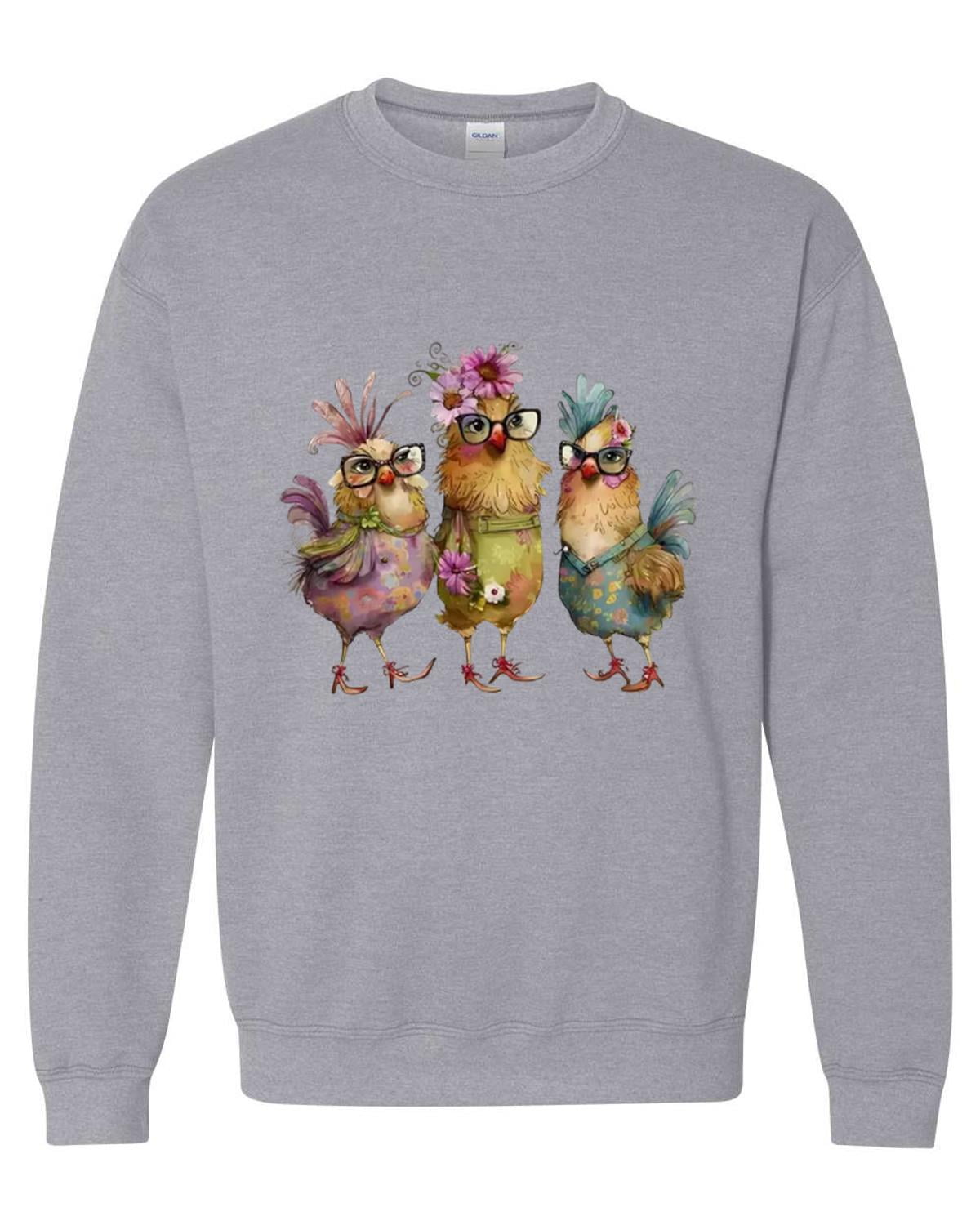 Chicken Print Cute Farm Animal Graphic Sweatshirt Design File, for men