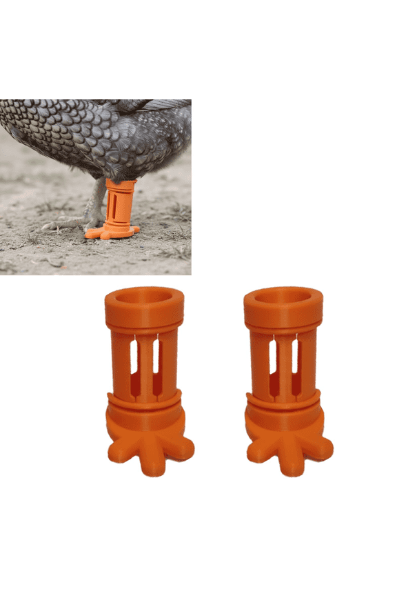 Chicken Prosthetic, Hen Mobility Aid Support Brace, Bird Leg Prosthesis, Balance Walking Assist Device for Backyard Poultry Care, Orange, Inclinada