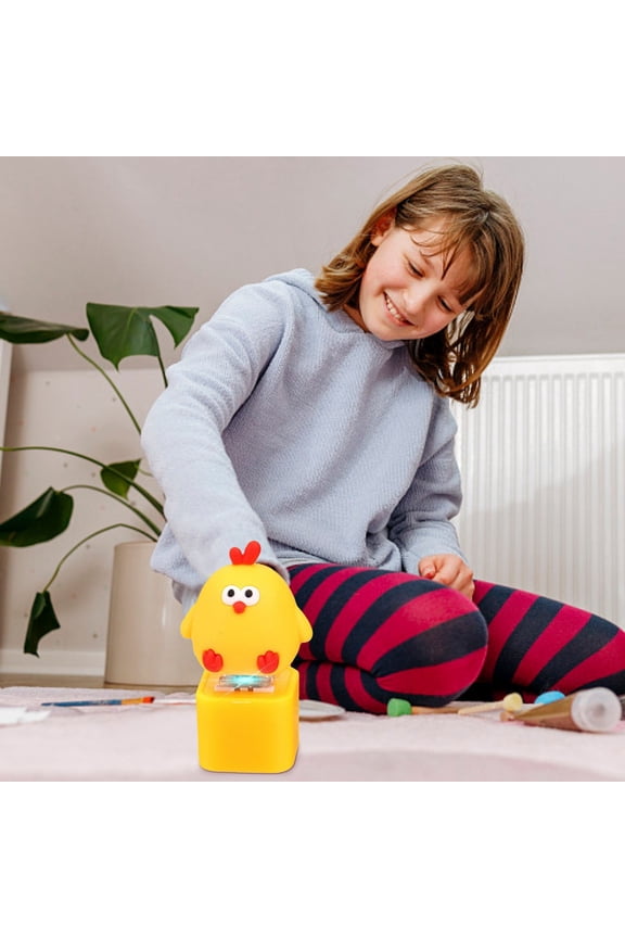 Chicken Quacking Keychain Toy, Funny Squeaky Stress Reliever with Keyboard Cap, Fidget Clicker Toy for Anxiety Relief, Novelty Chicken Sound Toy for Kids and Adults, Portable Sensory Toy