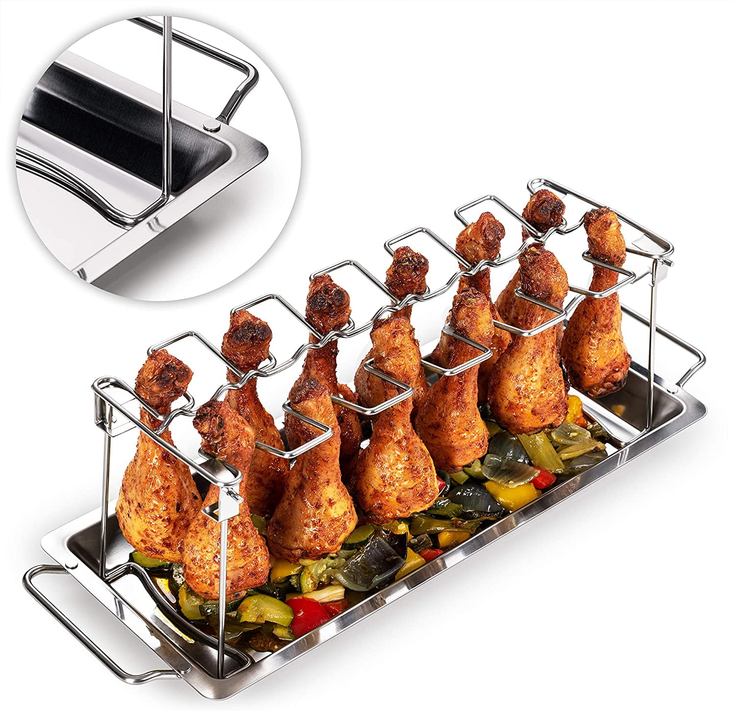 Perfect Chicken Rack Chicken Rack - Chicken Leg Rack - Bbq Chicken Rack - Heavy Duty ...