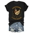 thumbnail image 1 of Chicken Raising and Jesus Praising T-Shirt – Funny Christian Farm Life Tee for Women – Faith and Farming Graphic Shirt, 1 of 5