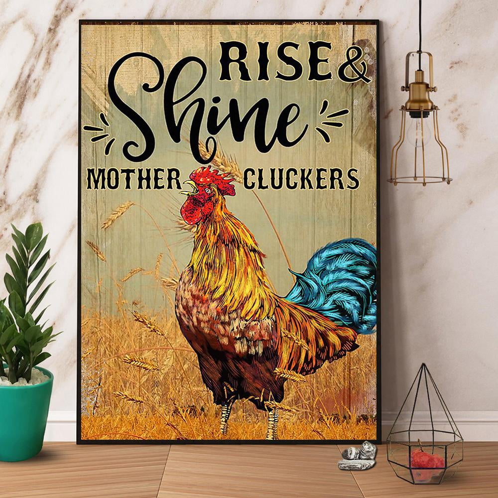 Chicken Rise And Shine Mother Cluckers Paper Poster No Frame Matte Wall ...