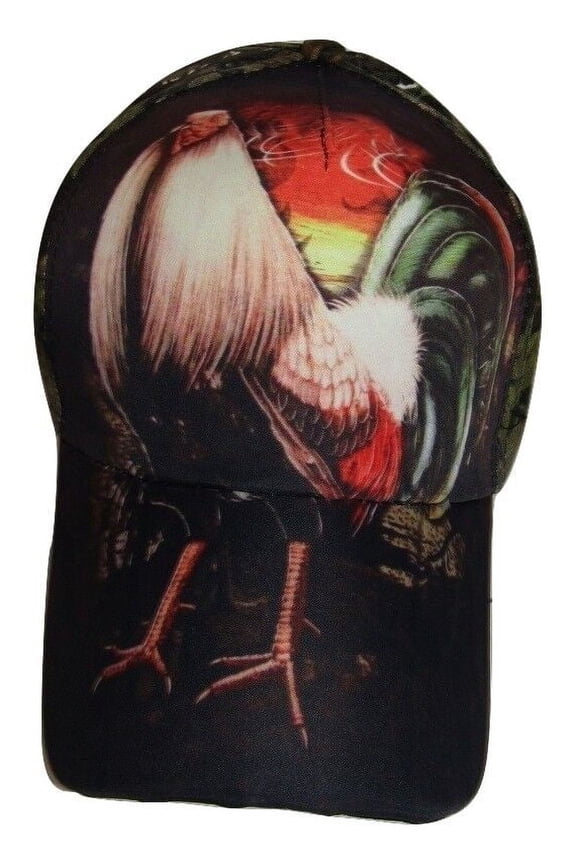Chicken Rooster #1 Camo Camouflage Premium Printed Baseball Cap Hat (RUF)