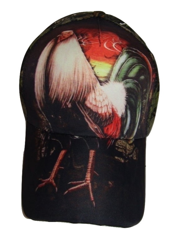 Chicken Rooster #1 Camo Camouflage Premium Printed Baseball Cap Hat
