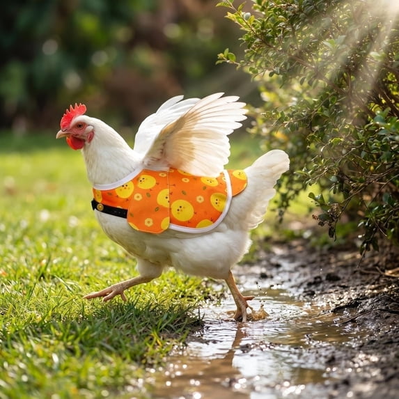 Chicken Saddle for Hens, Chicken Apron Back Protector for Hens, Waterproof Hen Saddle Chicken Vest With Adjustable Straps for Poultry Back Feather Protection, Easy to Wear