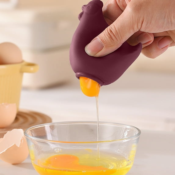 Chicken Shaped Egg Separator – 1.97in×3.35in×2.95in Cute Kitchen Gadget, Efficient Egg White Yolk Separator, Easy-to-Use Cooking Tool