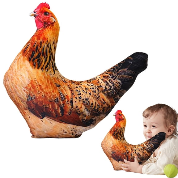 Chicken Shaped Pillow Decorative Pillows Couch Pillows Bedroom Pillow Funny Realistic Rooster Animal Cushion Sofa Rustic Home Decor Pillow 12.99x13.78 Inch (1Pcs)