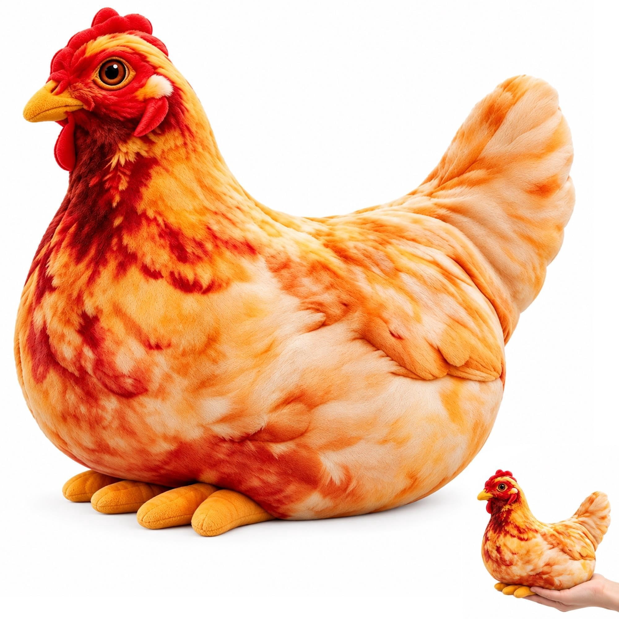 Chicken-Shaped Plush Pillow, Farmhouse Accent Cushion Soft, Huggable ...