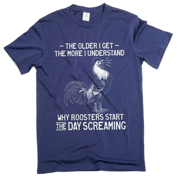 Chicken Shirt, Funny Rooster Shirt, Funny Chicken Shirt, Chicken Lover Gift, Farm Animal tee (4X-Large Navy Blue)