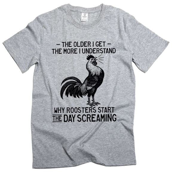 Chicken Shirt, Funny Rooster Shirt, Funny Chicken Shirt, Chicken Lover Gift, Farm Animal tee (X-Large Grey)