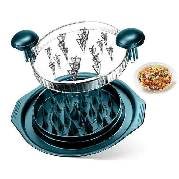 Chicken Shredder, Large Chicken Breast Shredder Tool, Professional Meat Shredder Machine with Clear Cover and Anti-Slip, Ergonomic Handle,Visible Meat Shredder for Beef ,Dishwasher Safe,Navy Blue