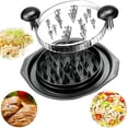 thumbnail image 1 of Chicken Shredder, Large Chicken Shredder Tool Twist, Visible Meat Shredder Machine for Chicken Breast Beef Pork with No-Slip Strip & Ergonomic Handle Suitable for Pork Beef Chicken (Black), 1 of 7