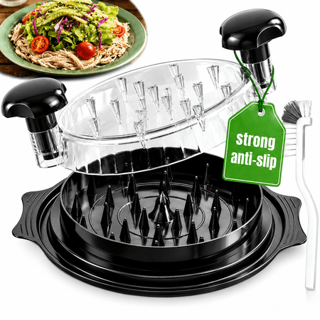 Axidou Chicken Shredder Tool Twist, Large Meat Shredder, Ergonomic Heat Resistant BPA Free Kitchen Gadget, Black