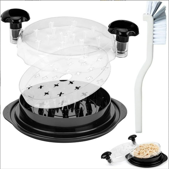 Chicken Shredder Tool Twist, Chicken Breast Shreddar with Brush & Removable Tray -Meat Shredder tool twist Machine, Anti-Slip Grip, Ergonomic Handle, BPA-Free