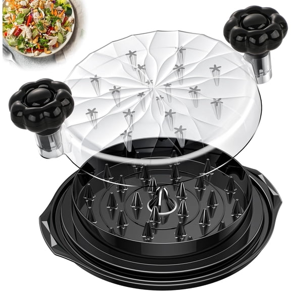 Chicken Shredder Tool Twist Large - 10'' Pro Meat Shredders for Chicken Breast,Visible Kitchen Gadgets Grinder Machine with Brush,Strong Anti-Slip Strip,Ergonomic Handle,BPA Free (Black)