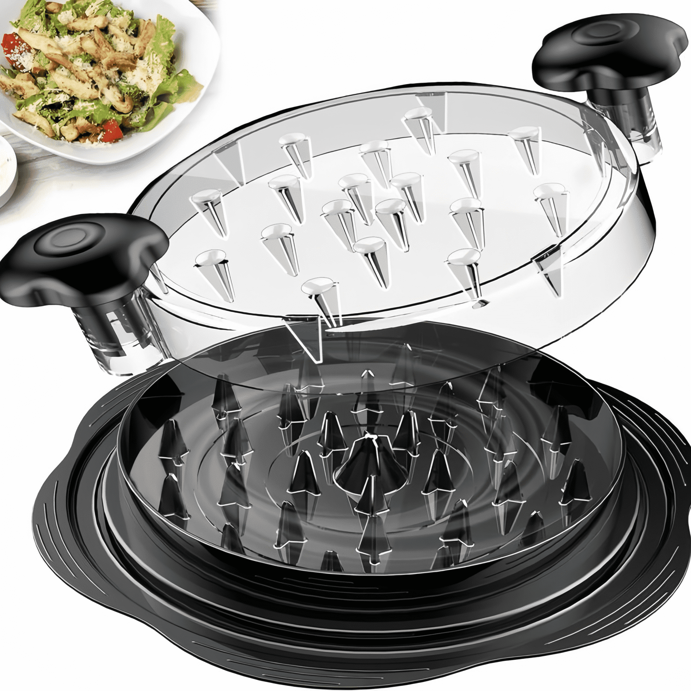 Chicken Shredder Tool Twist (Large 10 Inch), Meat Shredder for Pulled Pork Beef & Chicken, BPA Free with Anti-Slip Base & Ergonomic Handle, Heat Resistant Kitchen Gadget, 1 Count
